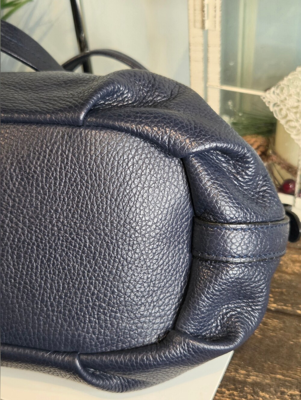 Sofia Cordoni Navy Italian Leather Bag - Picture 5 of 16